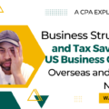 Business Structures and Tax Savings for US Business Owners Overseas and Digital Nomads